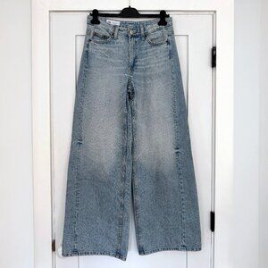 Zara TRF Women's Mid Waist Wide Leg Jeans Light Blue size US 4/EU 36